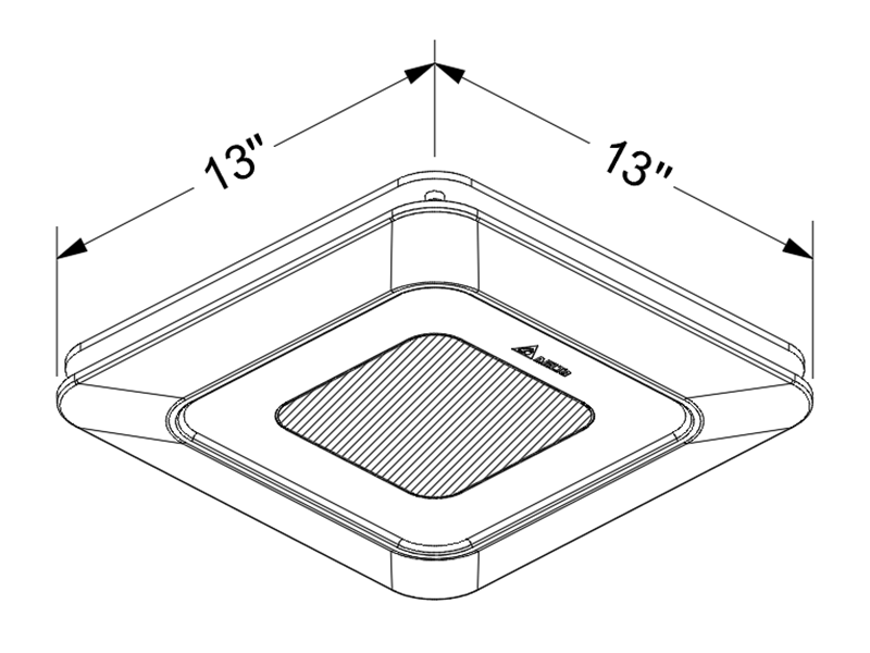 SLM50-100LED grille dimension