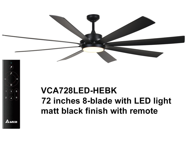 VCA728LED-HEBK matt black