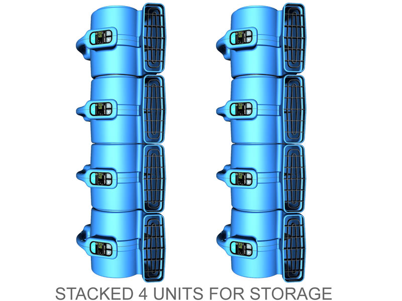 AMR1200 stacked 4 units for storage