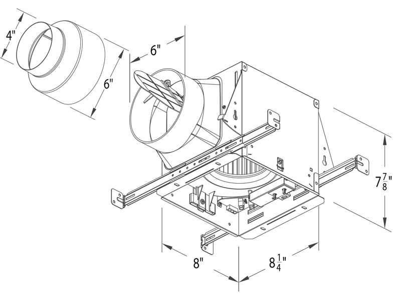 ELT80-110MHLED housing and duct