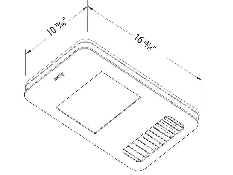 RAD80ELED drawing grille