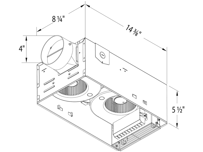 RAD80ELED drawing housing