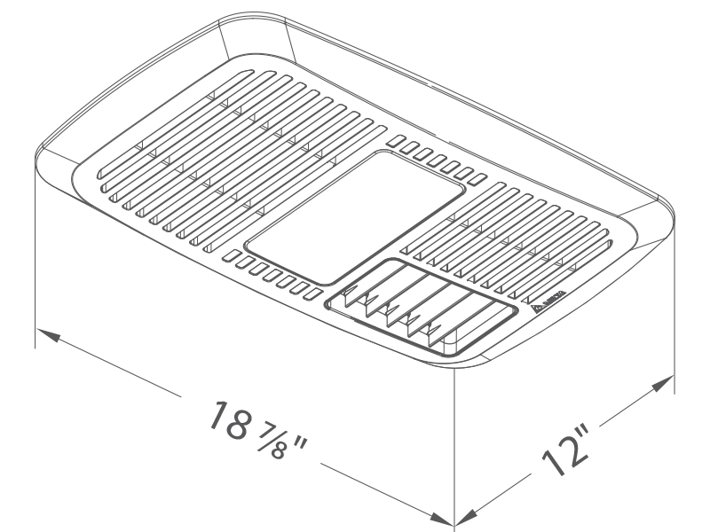 RAD110LED drawing grille