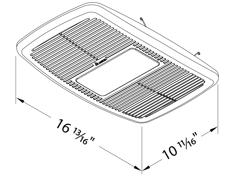 RAD80LED drawing grille