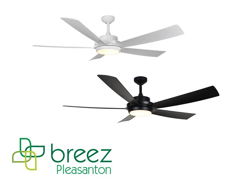 ceiling fan 60 inches 5-blade. Matt white or matt black finish