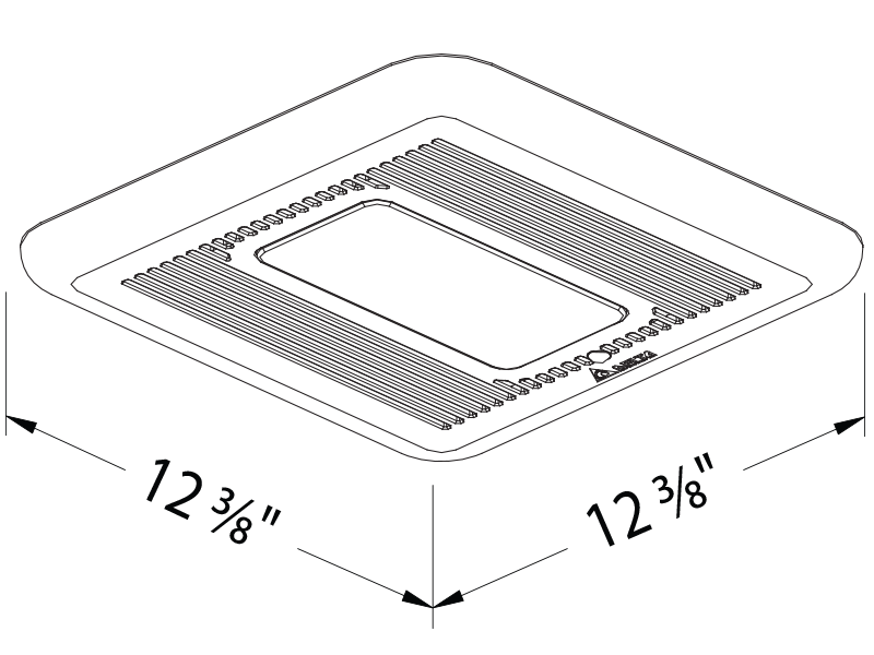 SIG80MLED drawing grille